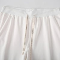 Binmer muški kratki plus veličina puni džep elastični struk ravne polovice hlače za sportske hlače