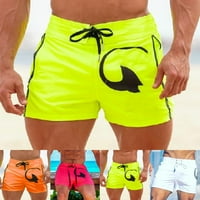 Muškarci Ljetni seksi brzo suši s džepom kupaćih kupaćih plivarske gaćice Trup za kratke hlače narančasta