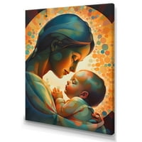 DemandArt Guardian Angel zagrli bebu II religioznu ženu Canvas Wall Art