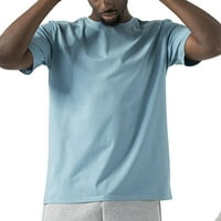Men T majice Ljetna modna svilena pamučna boja boja majica Muški svestrani labavi polovina rukava kratki