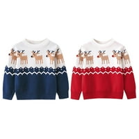 Lovebay 1-6T Dječji dječaci Djevojke DEER Dugi rukav Pulover Božićni džemper Xmas