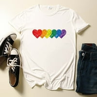 Žene Pride Rainbow zastava vrhovi tuničke pulover kratkih rukava majice s majicom s