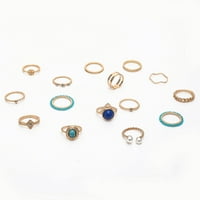 Yinguo Ženske boemske prstenove za prstenje set gem prstenovi zglobni čvorovi prsteni za prstene za