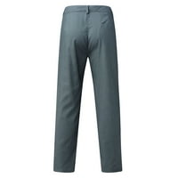 Labakihah Muške hlače Muškarci Slim Fit Solid patent zatvarača Ležerne prilike Hlače pantalone Tamno