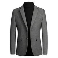 Muška povremena vunena mješavina Business odijelo kaput jednokrasno klasično fit blazer