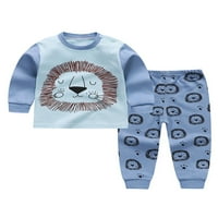 Bomotoo Toddler Beam noga pidžamas setovi elastične struine labave loungeweb odjeća Dvije odjeće crtani