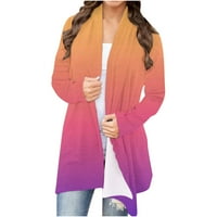 Loopsun Ljetna ušteda odjeća za ženske kapute, ženska duga rukava modna casual print Cardigan top bluza