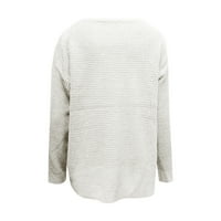 Zunfeo Ženski džemper vrhovi - kap rame Dugi rukav smiješni komfej pleteni vrhovi Turtleneck Solid pulover