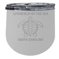Litchfield by Sea Južna Karolina oz bijeli laserski izolirani vinski nehrđajući čelik