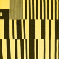 Ahgly Company Zatvoreni pravokutnik Sažetak žuti prostirke savremene površine, 7 '9 '
