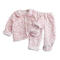 Esaierr Toddler Baby Winter Fleece Pajamas PJ set, dječja spavaća odjeća Jesen zima toplo kućno habanje
