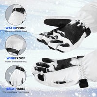 Skijaške rukavice, snježne zaslonske rukavice s džepom, vodootporne snežne rukavice za hladno vrijeme,
