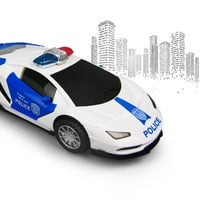 Bluelani električni rotacijski policijski automobil sa LED glazbenim obrazovanjem Dječja igračka Poklon