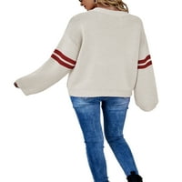 Ženski uzročni Y2K pulover Dukseri Labavi dugih rukava Crewneck Slatko srce pletene džempere