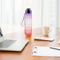 Motivacionalna boca s vremenom i slamom - BPA Besplatno i nepropusno smrznuto prenosivo za višestruko