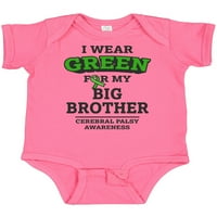 Inktastic Nosim zelenu za svoj veliki brat za cerebralnu paralizu poklon baby boy ili baby girl bodionicu