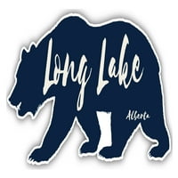 Long Lake Alberta Suvenir Vinil naljepnica za naljepnicu Medvjed dizajn