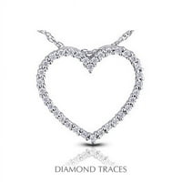 Diamond Tragovi UD-GOS312- 0. Carat Ukupni prirodni dijamanti 18k bijelo zlato Prong Podešavanje modnog