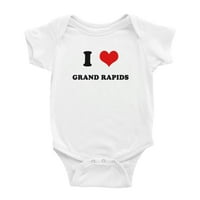 Heart Grand Rapids Love Funny Slatke baby rompers Bodysuit