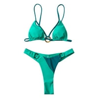 Ženske set Bikini Solid Color Plivanje dva kupaća kupaći kostim Plaža odijelo dva kupaća kupaca za žene