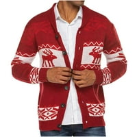 Kotonija Cardigan džemperi za muškarce božićni casual gumb pleteni kardigan štand ovratnik duks dugih