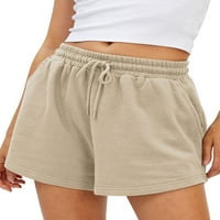 GLONME Žene Solid Color Gym Mini pantalone Osnovna vježba Ljetne kratke hlače Kartografkinja Jogger