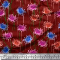 Soimoi Purple Rayon Crepe tkanina umjetnička cvjetna tkanina od dvorišta široka