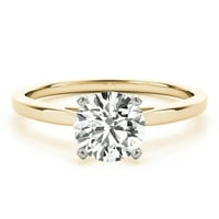 Jewelmore 0. Carat & Carat certifikat 14K Dijamantski katedralski zaručnički prsten za žene za žene