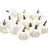 Set Halloween White umjetne bundeve Fall Dan zahvalnosti Početna Dekor Bijeli Halloween Decor