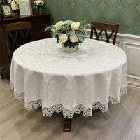 Ritualay zastava za stol okrugli oblik stolnjak za vintage cvjetni teksturni placematizirani čipka za šivanje ukrasnih višebojna izdržljiva čvrsta boja bijela