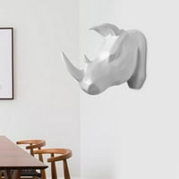3D rinoceros glava životinjska figurica smola statua prebiva na zid modernog ukrasnog galerije Galerija