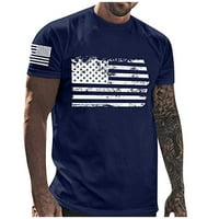 Act! Himeway zvezde i pruge Tunike Muške američke zastave Majice USA Zastava Grafičke majice Kratki