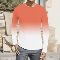 Muška majica Muška moda Jednostavna gradijentna boja Boja koja odgovara majici s dugim rukavima Crew