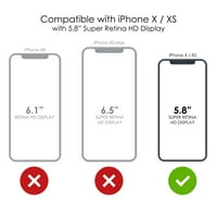Razlikovanje Custom kožnim naljepnicama Kompatibilan je s Otterbo Commuter za iPhone XS - Crno bijeli