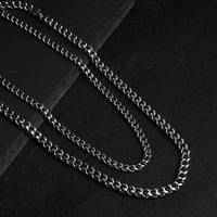 Lanac debela ogrlica od titanijum čeličnog punk širokog lančana ogrlica nakit poklon za žene dodatna oprema