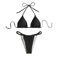 Efsteb Womens kupaće kostime Dva kupaći kostimi za čišćenje bikini set pune kupaći kostim bikini niskih