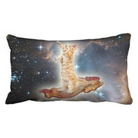 Winhome Decorativna smiješna slanina mačka u svemirskom jastučnicu jastučnicu sa patentnim jastukom