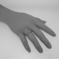 Britanci napravio je 9k bijelo zlato prirodno rubin ženski vječni prsten - Opcije veličine - veličina