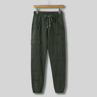 Muške jesenske zimske casual sportske hlače sa džepom modne devet bodova Hlače vojska zelena 4xl