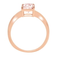 1,75ct zračenje rezano ružičasti simulirani dijamant 18k 18K ruža Gold Gold Angažman prsten veličine