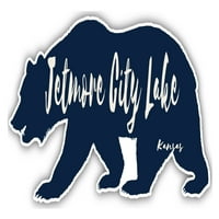 Jetmore City Lake Kansas Suvenir 3x frižider magnetni medvjed dizajn