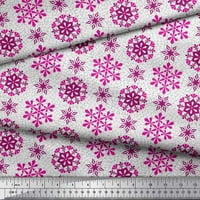 Soimoi Rayon tkanina snijeg pahuljice cvjetno tiskano zanatsko tkanina od dvorišta široko