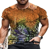 Prednjeg swalda Muška labava Fit 3D digitalni ispis Basic Tee kratki rukav modni bluza Muška kravata