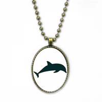 Plavi ocean Streamlines Swimng Dolphin ogrlica vintage lančani privjesak na nakitu