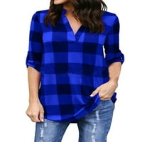 SoftMallow ženska bluza valjala je plairana majica casual dugih rukava majica