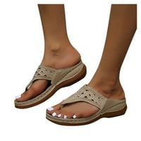 Sandale za žene za žene za žene Žene klizne sandale Udobne podesive dvostruke platforme sa sandalom,