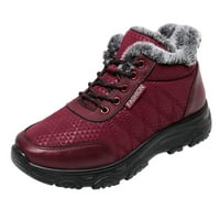 Čizme za gležnjeve Držite sportski prsti čipke za snježne zime ravne cipele s kliznim cipelama okrugle