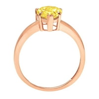 2.CT kruška CUT žuta simulirana dijamanta 18K 18K ruža Gold Gold Angažman prsten veličine 9