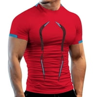 Muška majica Haljina Muškarci Ljetni visoko elastičnost Prozračni sportski uzorak kratkih rukava Ispiši