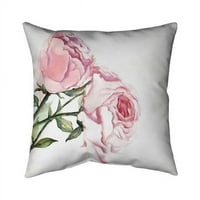 Započnite docr dekor 5543-1818-FL in. Pkoveni ružičasti ruže-dvostrani print u zatvorenom jastuku